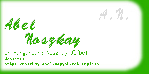 abel noszkay business card